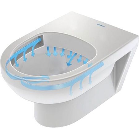 Унитаз, Duravit, Durastyle, безободковый (с открытым смывным краем), тип установки-подвесной, ширина, мм-365, глубина, мм-540, высота, мм-350, форма чаши-овальная, выпуск-горизонтальный, без декора, материал-керамика, сиденье-в комплекте, без креплений, ц, артикул 45620900A1