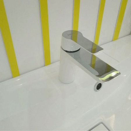 Смеситель для раковины Orans OLS-K1078 Серебристый хром Белый глянец, артикул OLS-K1078