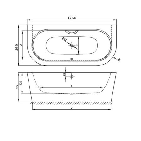 BETTE Starlet I Silhouette Ванна  с шумоизоляцией  175х80х42см, белая, артикул 8310-000 CWVVK