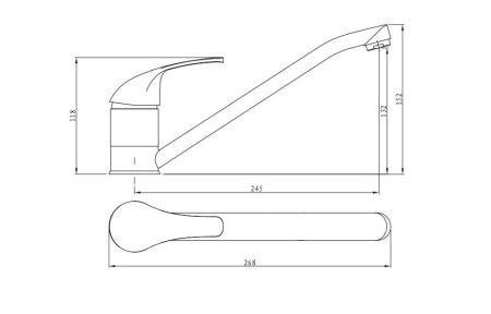 Смеситель для кухни RUSH VRANGEL (VR7114-27), артикул VR7114-27