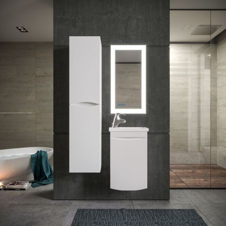 Зеркало Бриклаер Вега 40 на взмах руки с подсветкой и часами, артикул 4627125414190