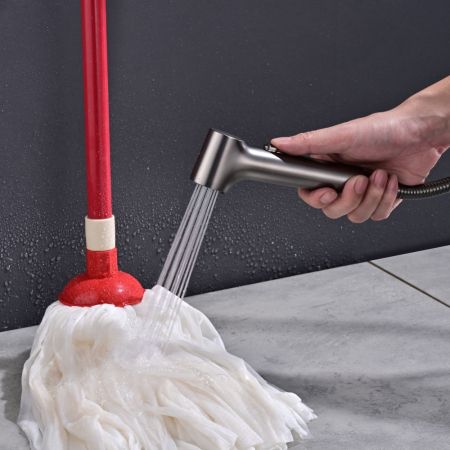 Гигиенический душ со смесителем Rose R235T, оружейная сталь, артикул R235T