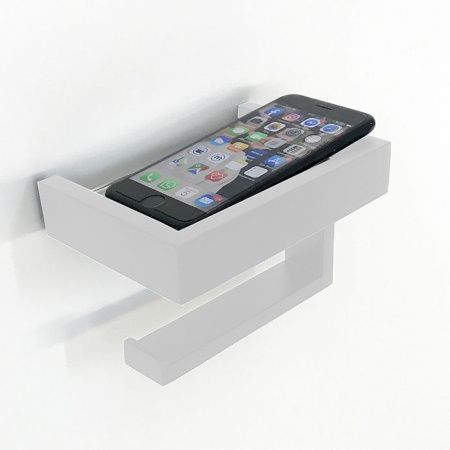 3SC SK Держатель тб с полочкой,цвет: белый матовый