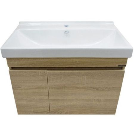 Тумба с раковиной Comforty Тромсе 80 4142219 подвесная Дуб сонома