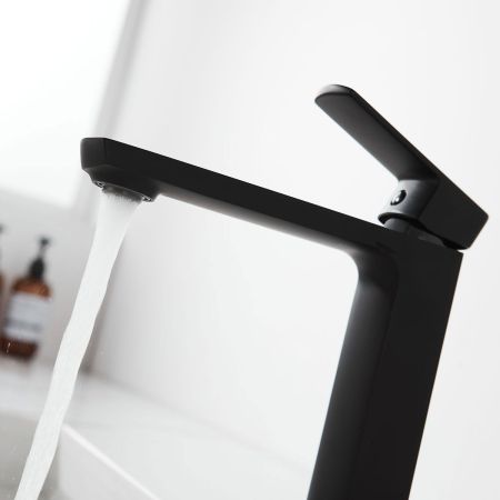 Смеситель для раковины Next VBF-1N1MB однорычажный, черный, артикул VBF-1N1MB