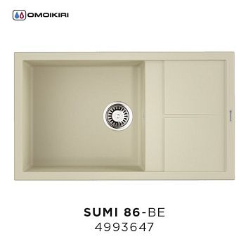 Кухонная мойка Omoikiri Sumi 86 BE Ваниль 4993647
