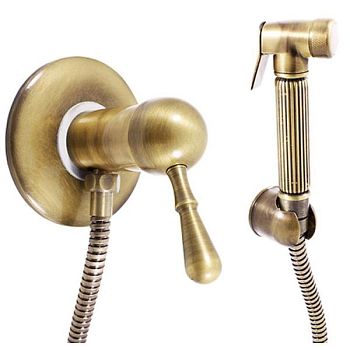 Гигиенический душ со смесителем Rav Slezak LABE L047SM, бронза