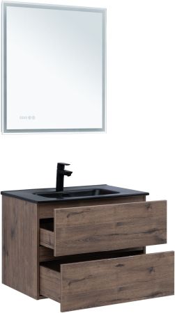 Тумба под раковину Aquanet Алвита New 70 2 ящика, дуб веллингтон табак, артикул 00334185