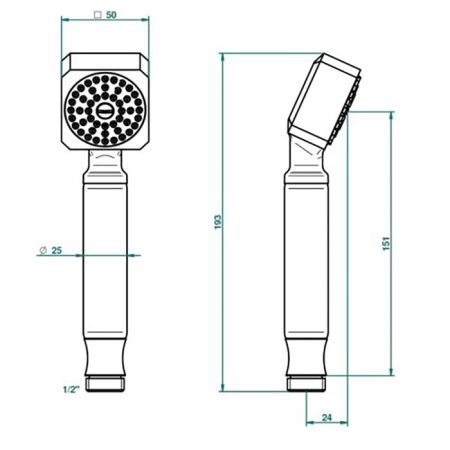 THG METROPOLIS CRISTAL CLAIR A MANETTES Ручной душ, цвет хром, артикул A2B-A02-66