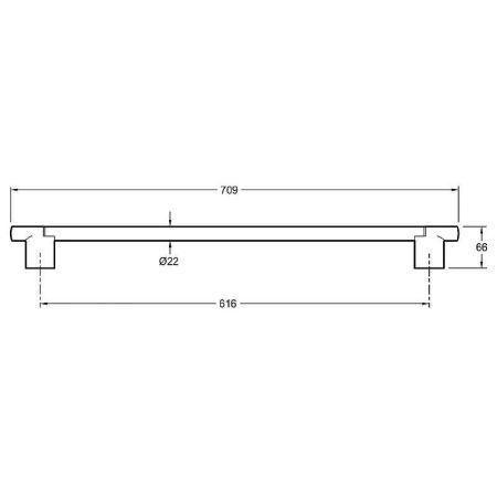 Штанга JACOB DELAFON AWAKEN E24934-BL (черный матовый, металл, цилиндрическая), шт, артикул E24934-BL