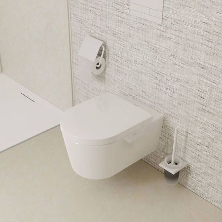 Сиденье для унитаза, Hansgrohe, EluPura Original S, с крышкой, ширина, мм-365, глубина, мм-540, с плавным опусканием SoftClose, с верхним креплением, материал сиденья-пластик, цвет-белый, артикул 60148450