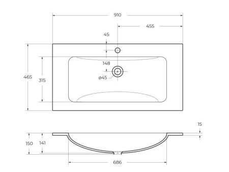 Мебель для ванной комнаты BELBAGNO KRAFT-900, артикул BB910/465-LV-VTR-BL