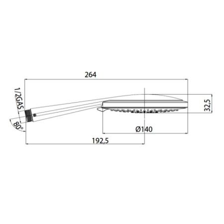 Bossini MIXA/3 Ручной душ, 3 режима,  Ø 140мм, цвет хром, артикул B01168.030
