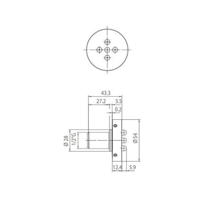 Bossini Liberty Форсунка гидромассажная круглая D54мм, хром Bossini Liberty Форсунка гидромассажная круглая D54мм, хром