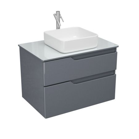 Тумба Hella Cristal 80, серый лак