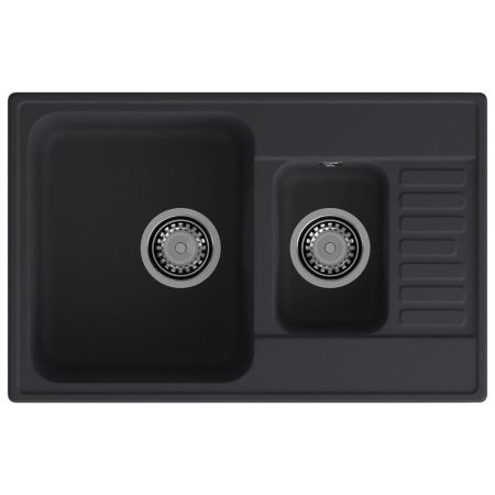 Кухонная мойка GranFest QUARZ 21К, черный, артикул 21К черный