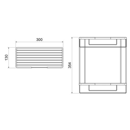 Полка двойная Timo Saona никель (13083/13), артикул 13083/13