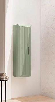 Visobath Delta, пенал 34.5 см, 1 распашная дверь, цвет кварцевый матовый лак (Quarzo)