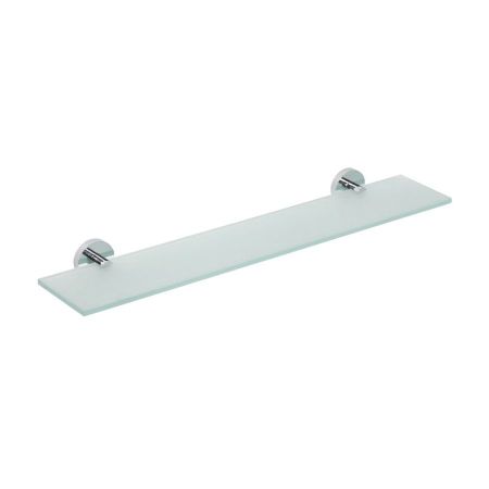 Полка X-ROUND стеклянная, 600x130 мм, с хромированными держателями, Sapho, артикул XR609