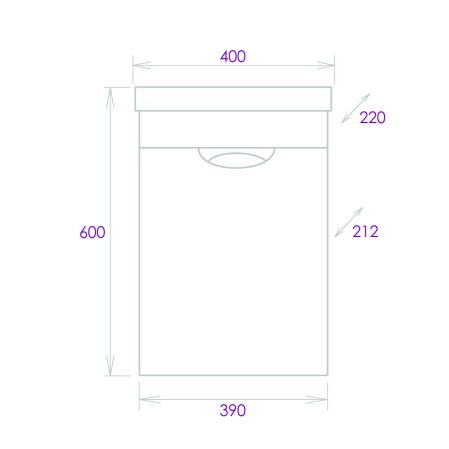 Тумба Onika Комо 40 подвесная, белая (ум. Como 40), артикул 104005