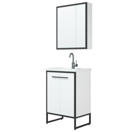 Тумба "Айрон 60", черный/белый, Фостер 60, артикул SD-00000399