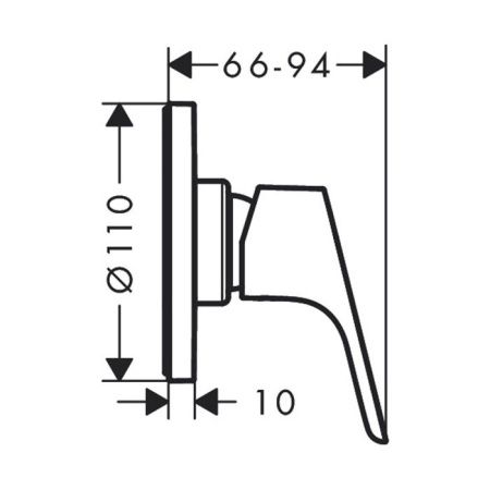 Смеситель для душа, Hansgrohe, Focus, тип открывания воды-рычажный, монтаж-вертикальный встраиваемый (настенный), внутренняя часть-в комплект не входит (необходимо заказать), 1 потребитель, цвет-хром Смеситель для душа, Hansgrohe, Focus, тип открывания воды-рычажный, монтаж-вертикальный встраиваемый (настенный), внутренняя часть-в комплект не входит (необходимо заказать), 1 потребитель, цвет-хром