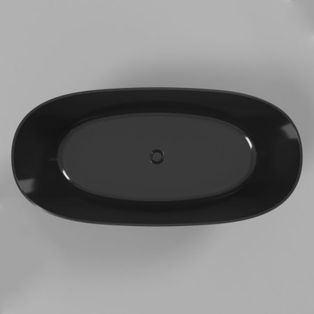 Ванна WHITECROSS Onyx A 160x75 (черный глянец) иск. камень, артикул 0204.160075.101