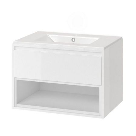 Тумба под раковину EXCELLENT Tuto 70 см (белый/белый), 1 ящик, артикул MLEX.0101.700.WHWH