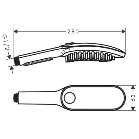 HANSGROHE DOG SHOWER Ручной душ для собак 150 3jet, цвет черный матовый, артикул 26640670