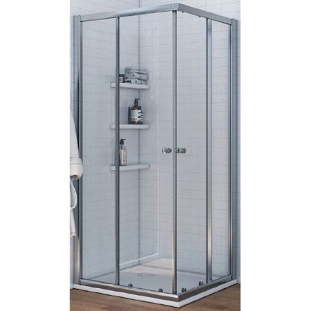 Душевой уголок Акватон Ritsa 100x100 профиль Полированный хром сатин стекло прозрачное
