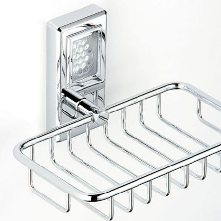 THG METROPOLIS CRISTAL CLAIR Мыльница-корзина металлическая 160х95 мм., цвет хром, артикул A2A-A02-620