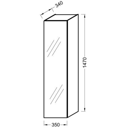 EB873RU-E5 Колонна, 35 см, Светлый дуб меламин, артикул EB873RU-E5