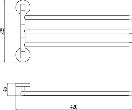 Полотенцедержатель Savol S-008703, хром, артикул S-008703