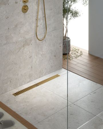 Душевой лоток TIMO Drain System DS230108/17, матовое золото, артикул DS230108/17