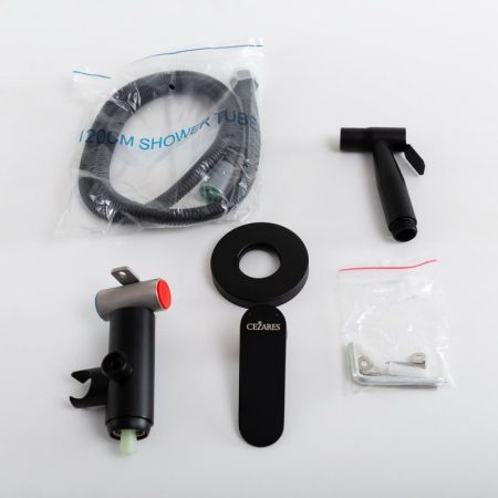 STYLUS-DIF-NOP Гигиенический душ со смесителем, черный матовый, артикул STYLUS-DIF-NOP