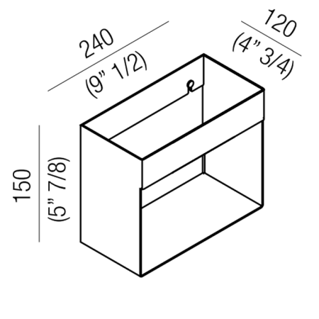 Agape 369 Полочка для аксессуаров, 24см, цвет: глянец, артикул A369204A