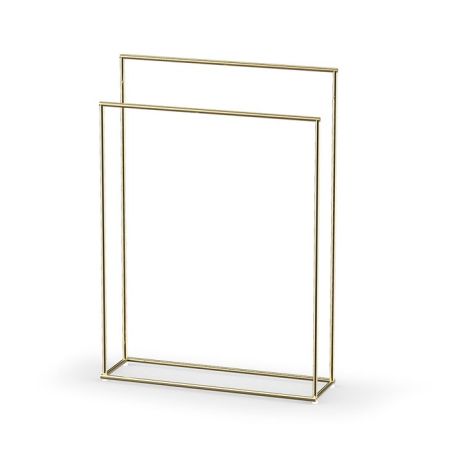 Decor Walther Mikado Полотенцедержатель 86см., напольный, двойной, цвет: золото, артикул 0523020