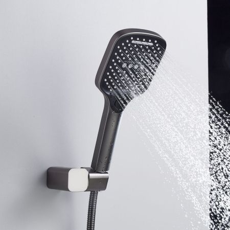 Душевая система встраиваемая Shevanik S4035T, оружейная сталь