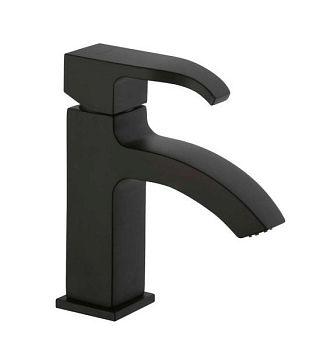 Emmevi Niagara, однорычажный смеситель для раковины с донным клапаном, цвет черный матовый