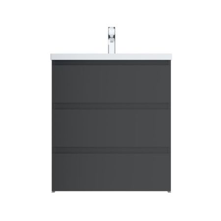M91FSX0752GM GEM S, База под раковину, напольная, 75 см, 3 ящика, графит матовый M91FSX0752GM GEM S, База под раковину, напольная, 75 см, 3 ящика, графит матовый