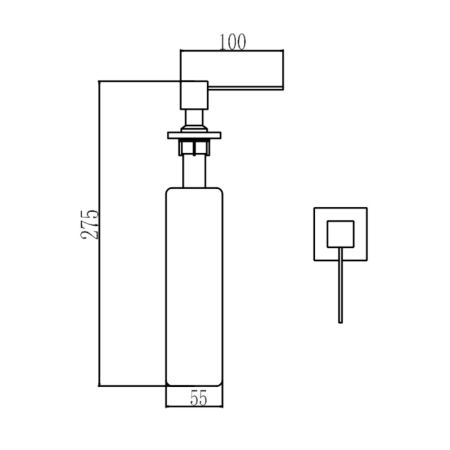 Дозатор кухонной мойки Savol S-ZY002Y, бежевый, артикул S-ZY002Y
