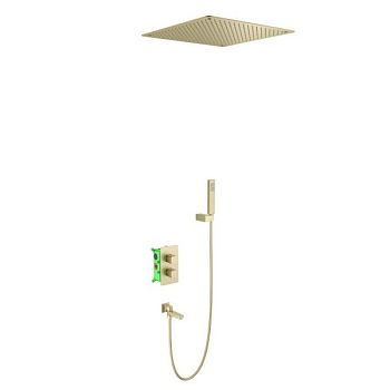 Душевая система встроенная с термостатом Timo Petruma SX-5019/03SM золото матовое