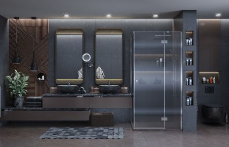 Душевой уголок Ambassador Diamond 12011104R-ST3, прямоугольный, линейный трап, 120х80, артикул 12011104R-ST3