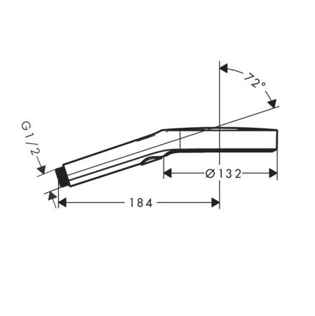 HG Rainfinity Ручной душ 130 3jet, EcoSmart, шлифованный черный хром, артикул 26865340