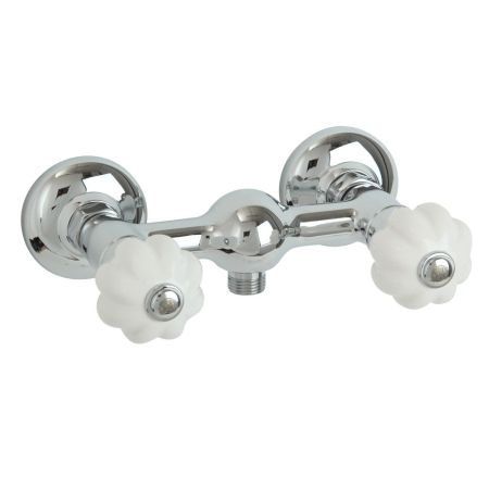 OLIVIA Смеситель для душа внешний, выход М1/2", бел./хром, артикул 19006