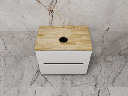 Тумба подвесная "Бали 70" 2 ящика со столешницей БЕЛЫЙ СОФТ, артикул ЛС-00002338