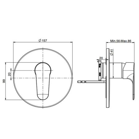 Fima Carlo Frattini Serie 22 Смеситель для душа, встраиваемый, цвет: чёрный матовый, артикул F3839X1NS