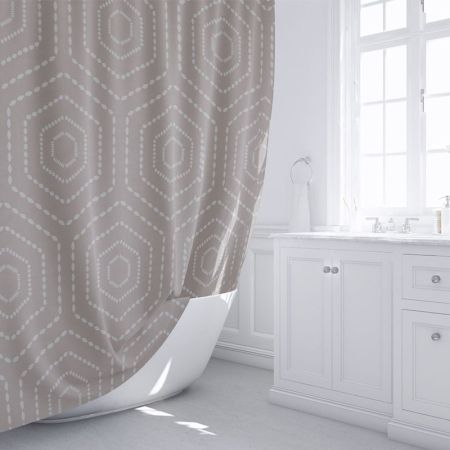 Штора для ванной комнаты FIXSEN DESIGN FX-1512, коричневый, артикул FX-1512