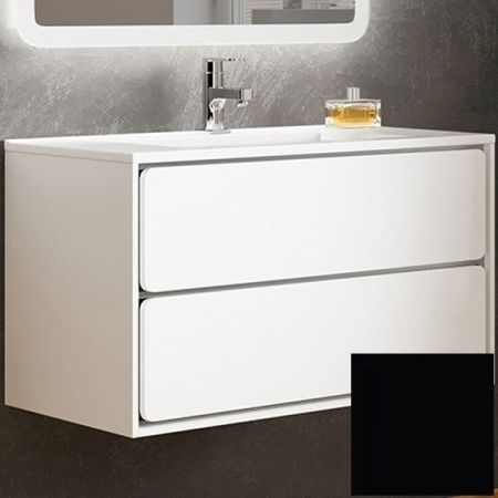 Тумба с раковиной SanVit Бруно-2 120 kbruno2120 в цвете Ral подвесная Черный глянец, артикул kbruno2120