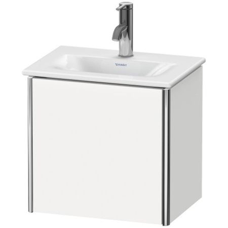 Duravit XSquare Тумба подвесная под раковину # 073345, 1 дверца, петли справа, 397x430x308мм, цвет White High Gloss, артикул XS4220R2222